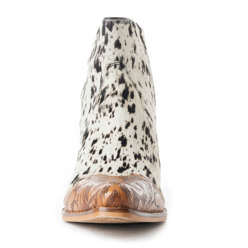 Rocker Western Hand-Tooled Booties - MyraUSA