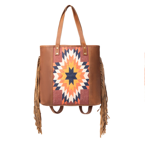 Sedona Star Fringed Tote Bag - Myra USA
