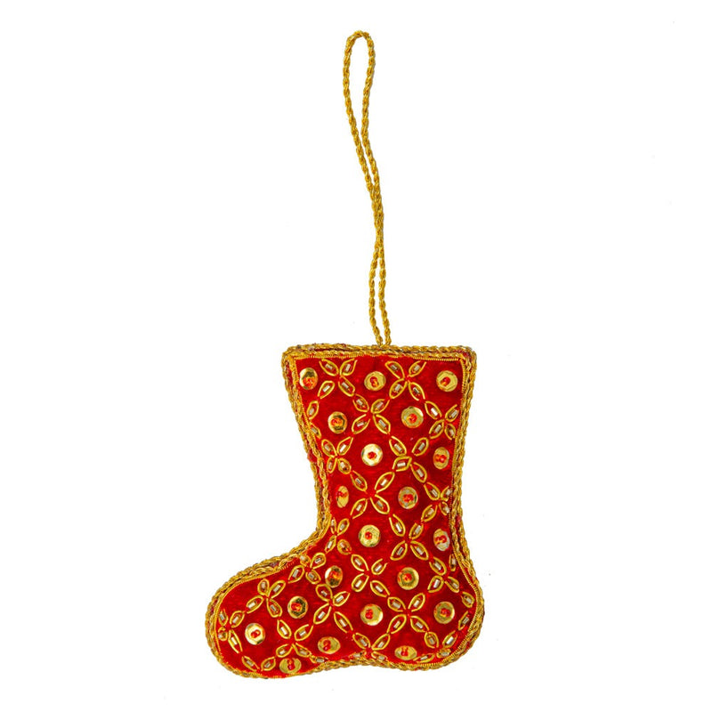 Jeweled Stocking Ornament