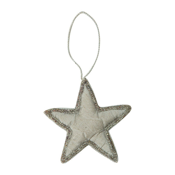 Glistening Silver Star Ornament