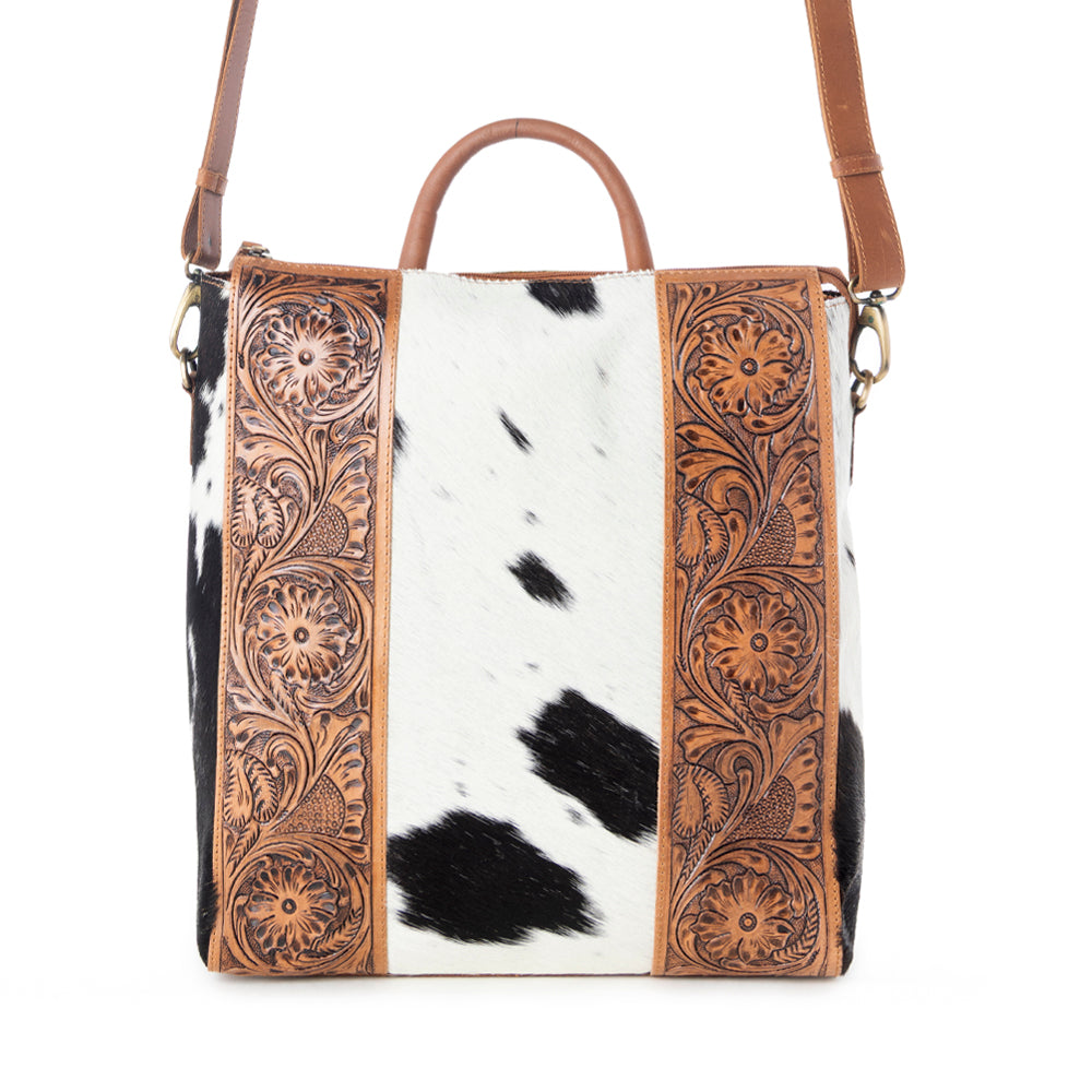Wynona Fleur Hand-Tooled Bag - Myra USA