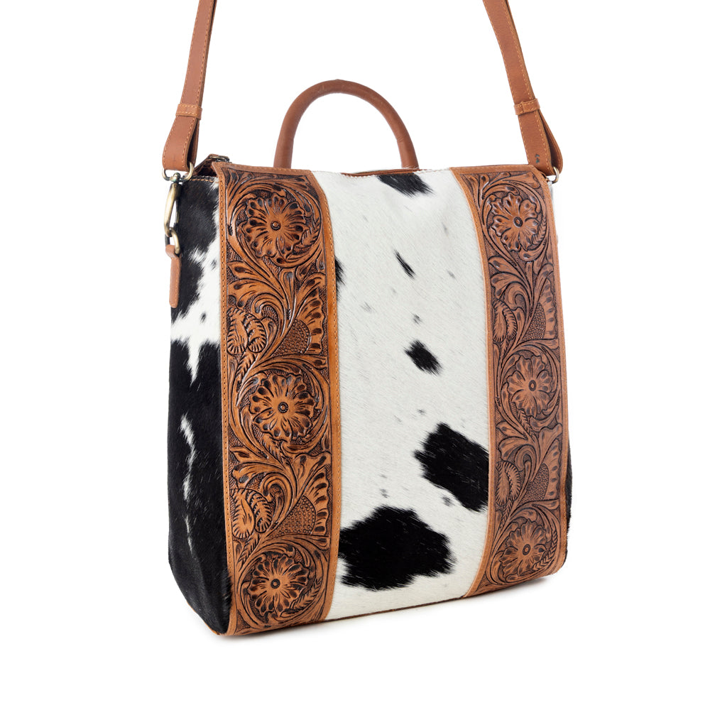 Wynona Fleur Hand-Tooled Bag - Myra USA