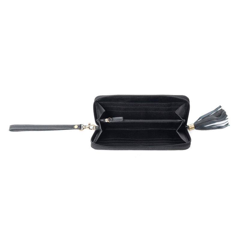 Bison Canyon Blooms Hand-Tooled Clutch Wallet