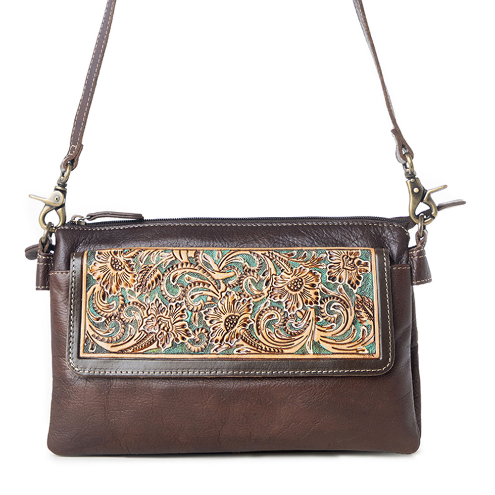 Magnolia Morn Hand-Tooled Bag - Myra USA