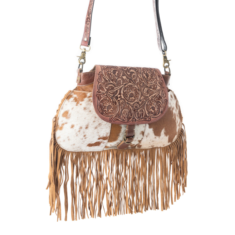 Classic Country Fringed Hand-Tooled Bag - Myra USA