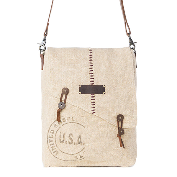 U.S.A. Vintage-Look Shoulder Bag - Myra USA