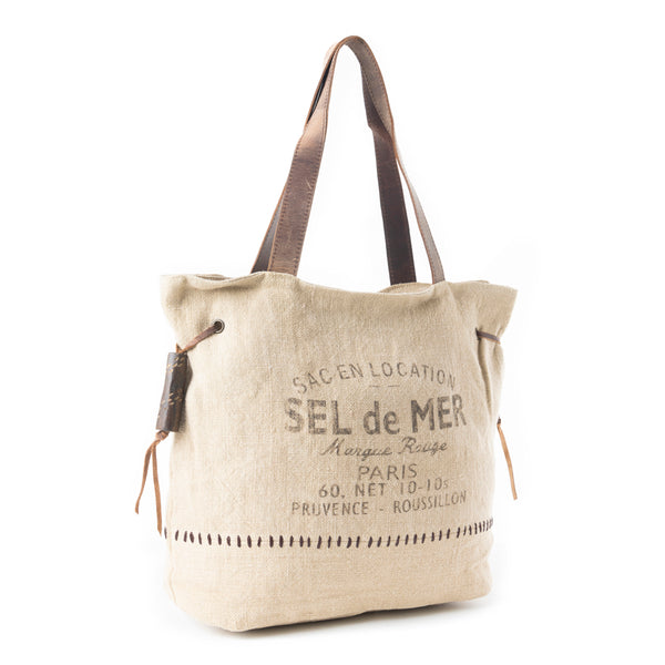 Sel de Mer Gathered Strap Tote Bag