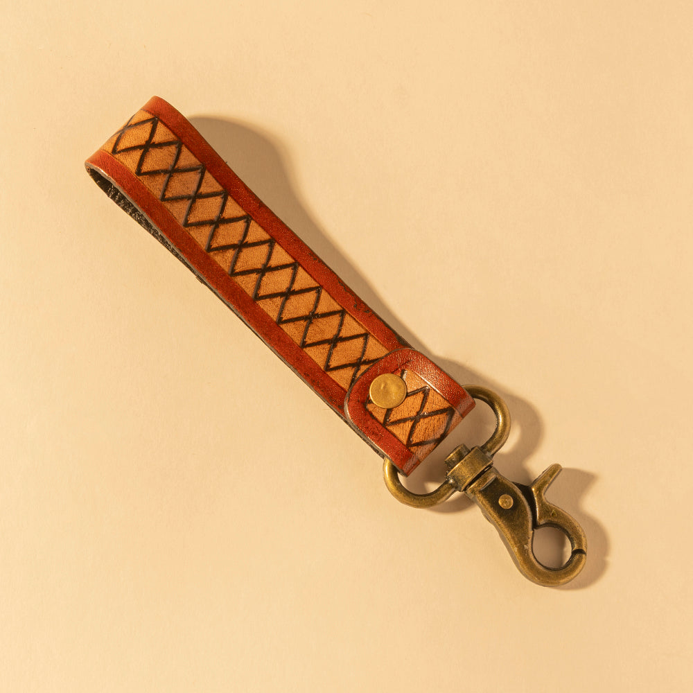Maker’s Weave Hand-Tooled  Key Fob