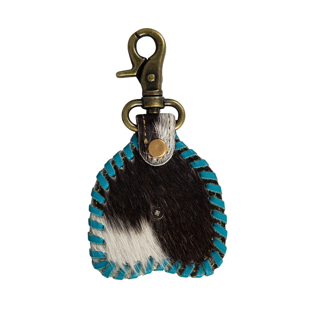 Harlow Stitched Hairon Hide Key Fob - Myra USA
