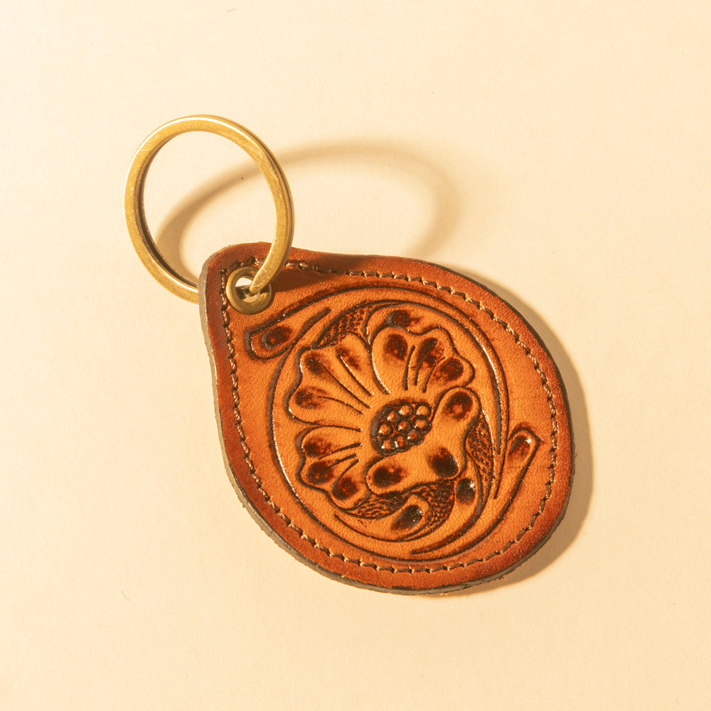 Country Moonrise Hand-Tooled Key Fob - Myra USA