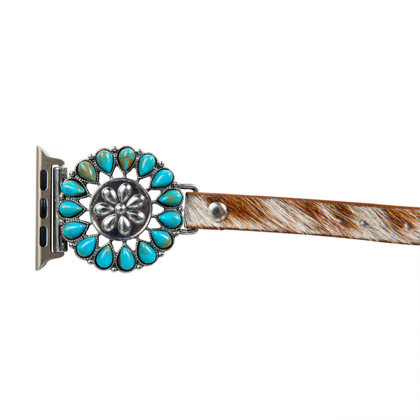 Summer Winds Hair-On Hide Watch Band - Myra USA
