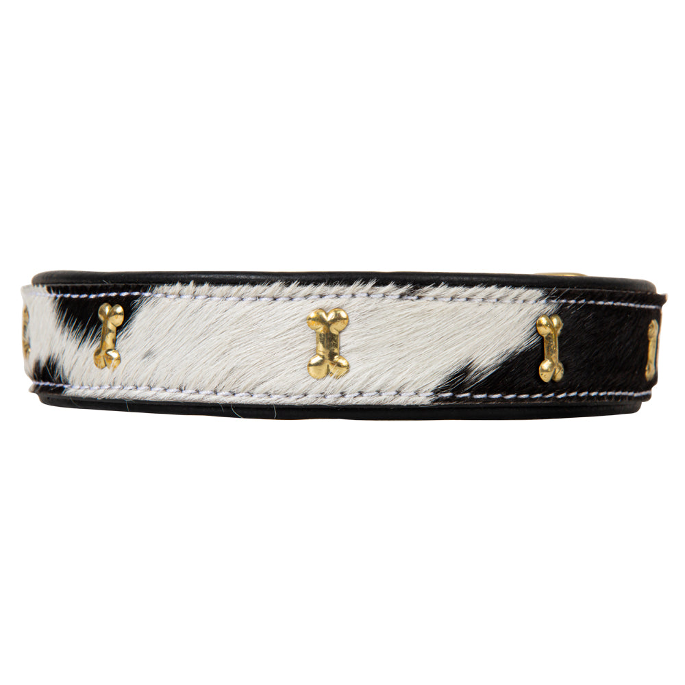 Monterey Hair-on Hide Dog Collar - Myra USA
