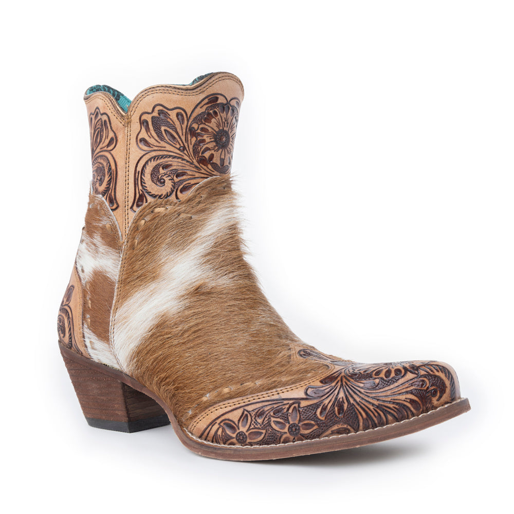 Winchester Hair-on Hide & Hand-tooled Boots - Myra USA