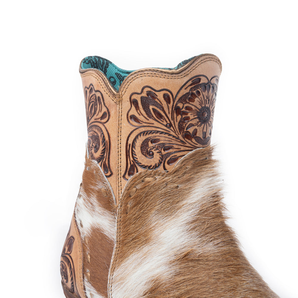 Winchester Hair-on Hide & Hand-tooled Boots - Myra USA