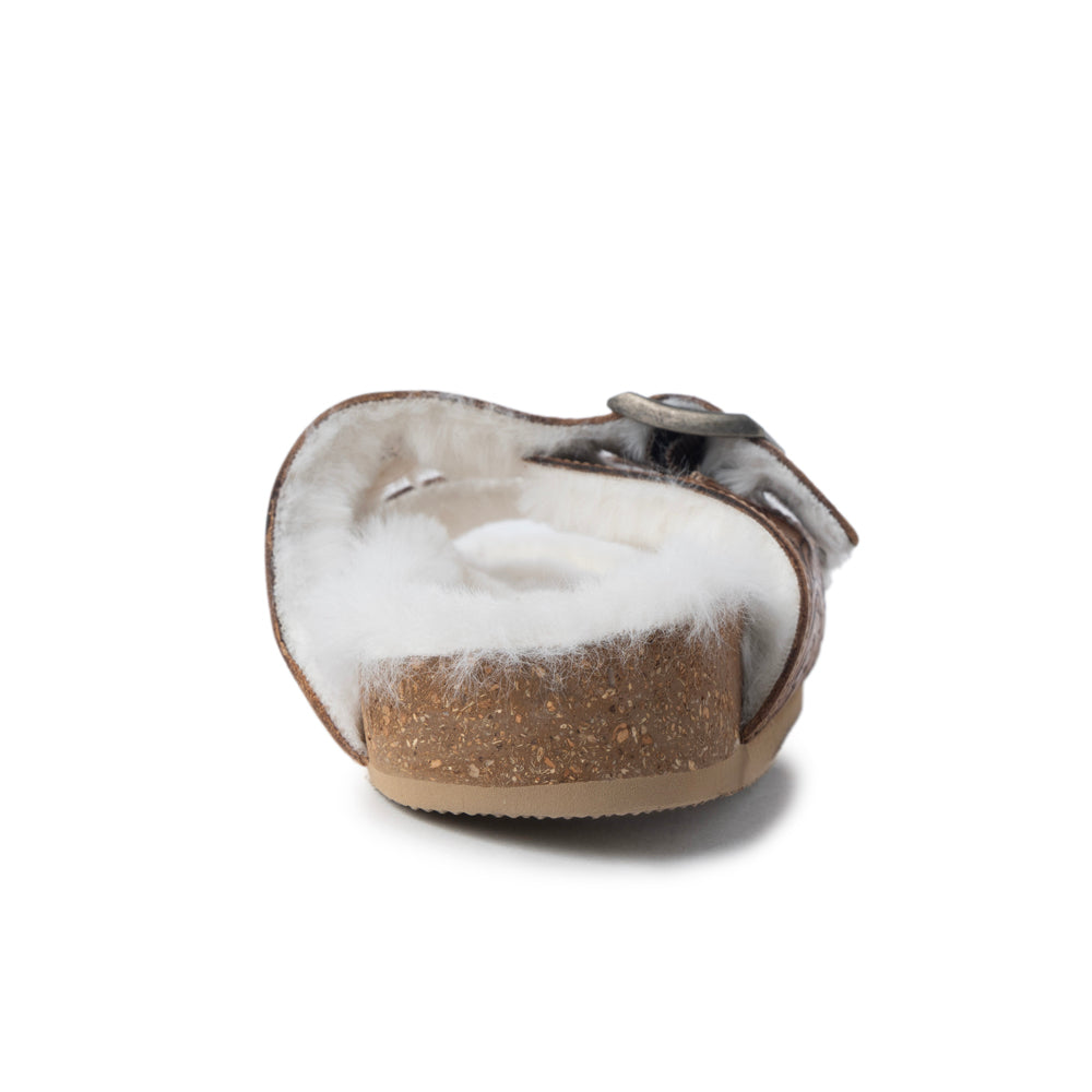 Trail Winder Hand-tooled Fur Comfort Leather Sandals