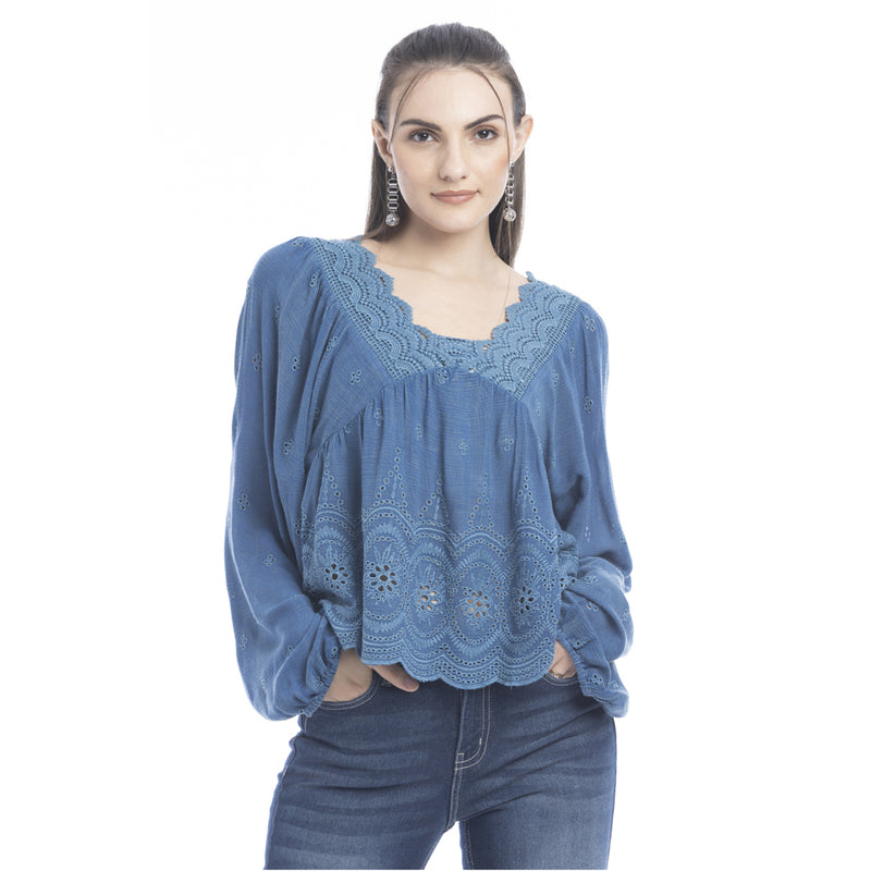 Julia Lace Accent Free Flow Top