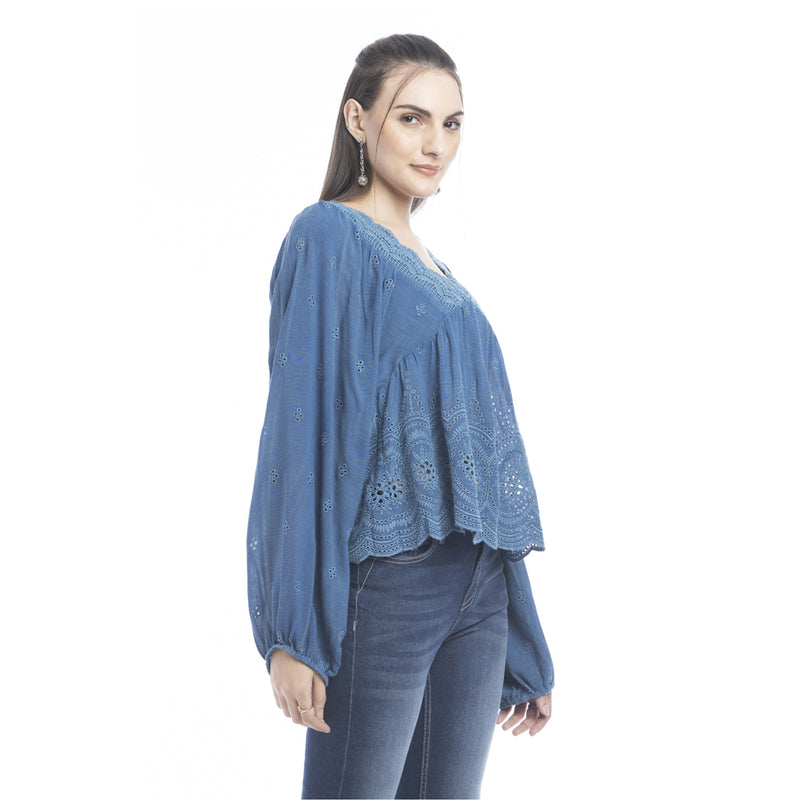 Julia Lace Accent Free Flow Top