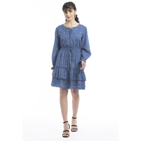 Jasmine Embroidered  Accent Dress - Myra USA