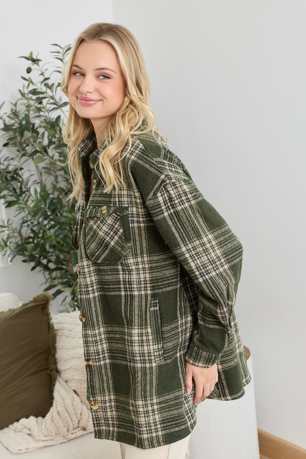 Dawn Plaid Pattern Shirt - Myra USA