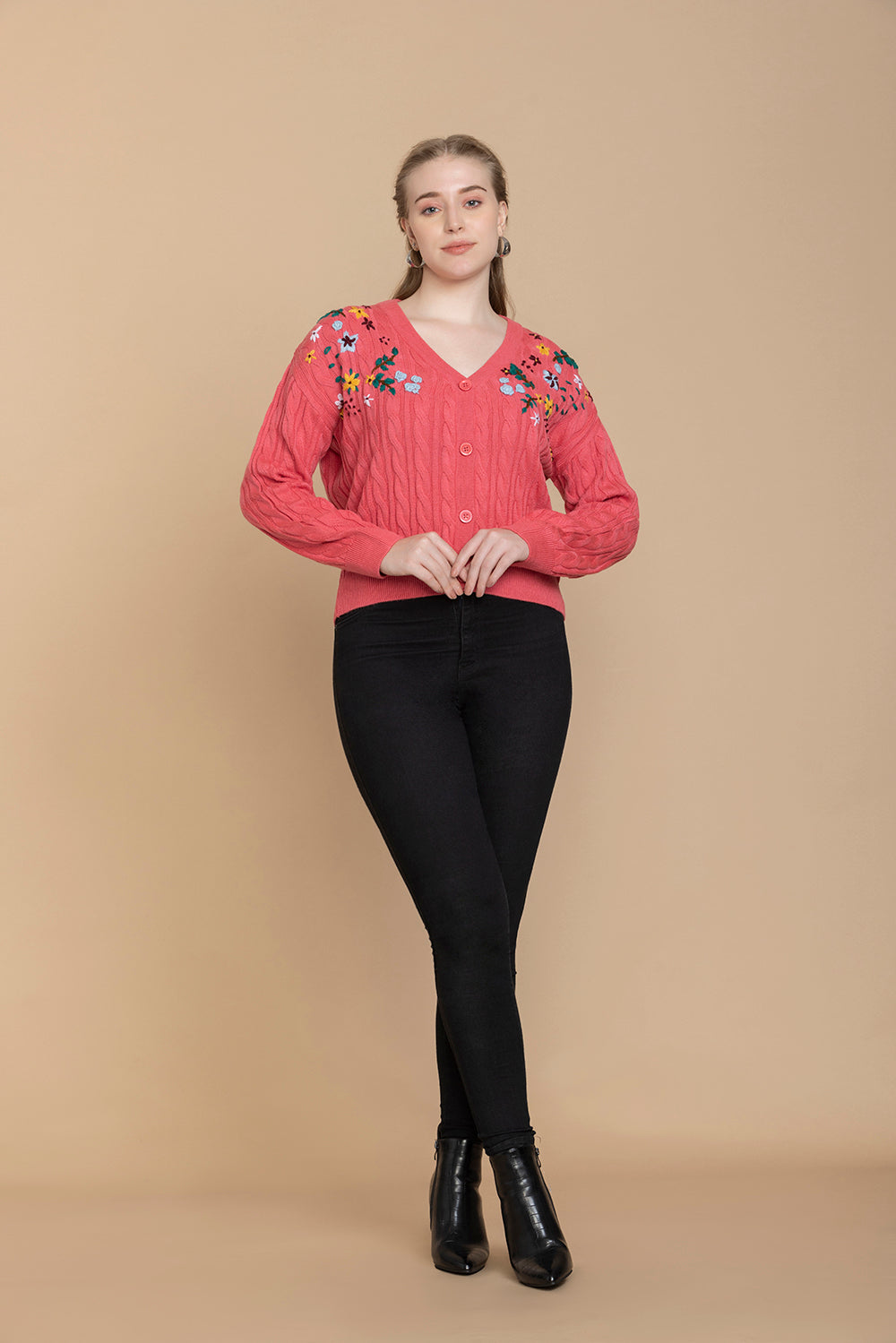 Alayna Floral Embroidered Sweater - Myra USA