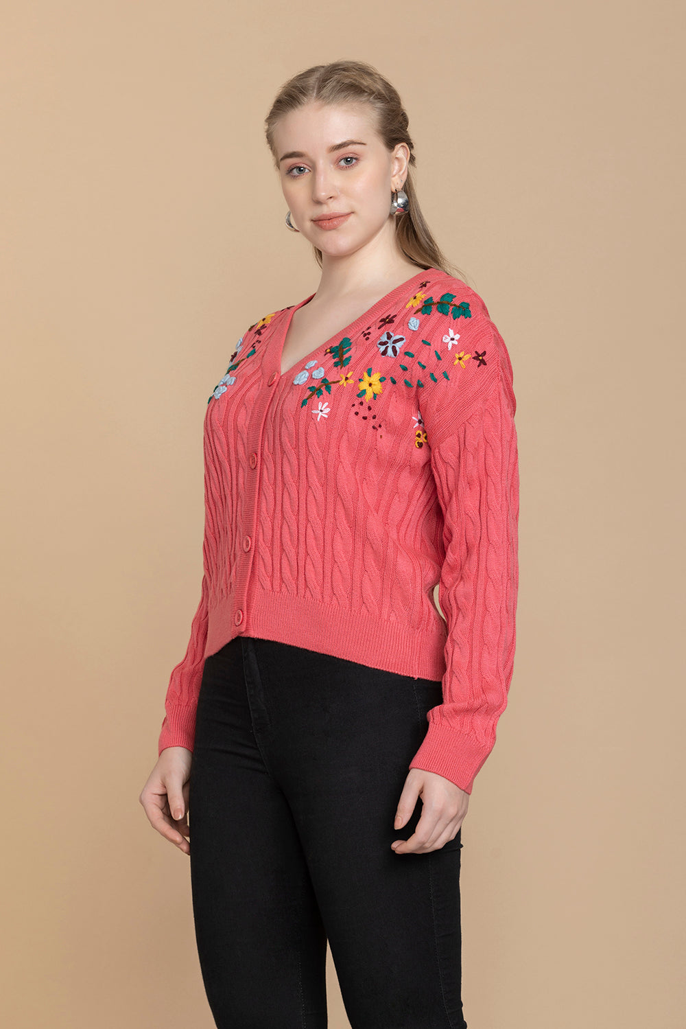 Alayna Floral Embroidered Sweater - Myra USA