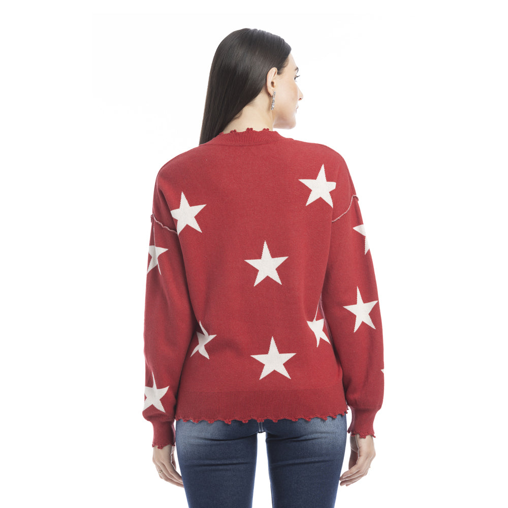 Paige Stars Frilled Hem Sweater - Myra USA