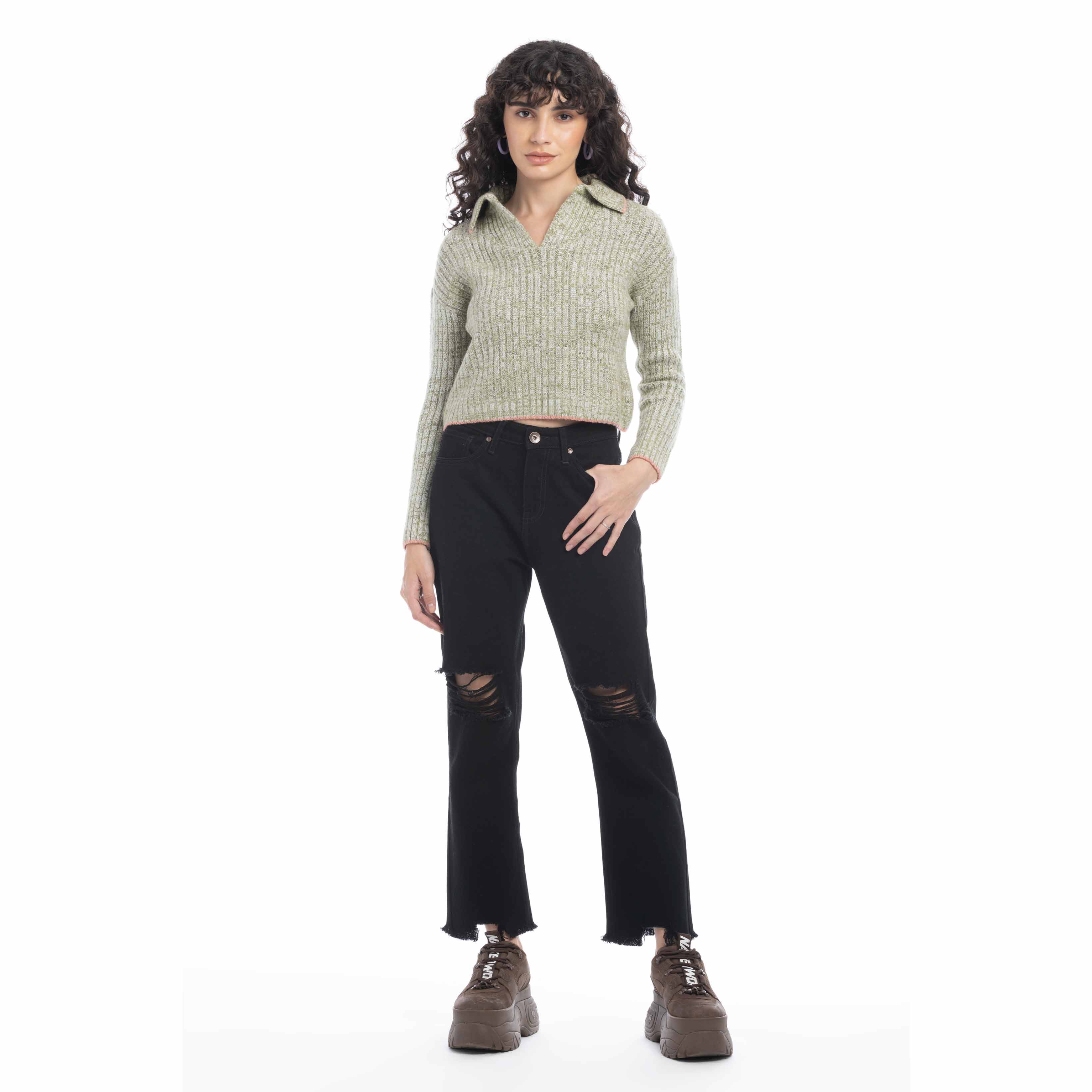 Hallie Contoured Knit Sweater - Myra USA