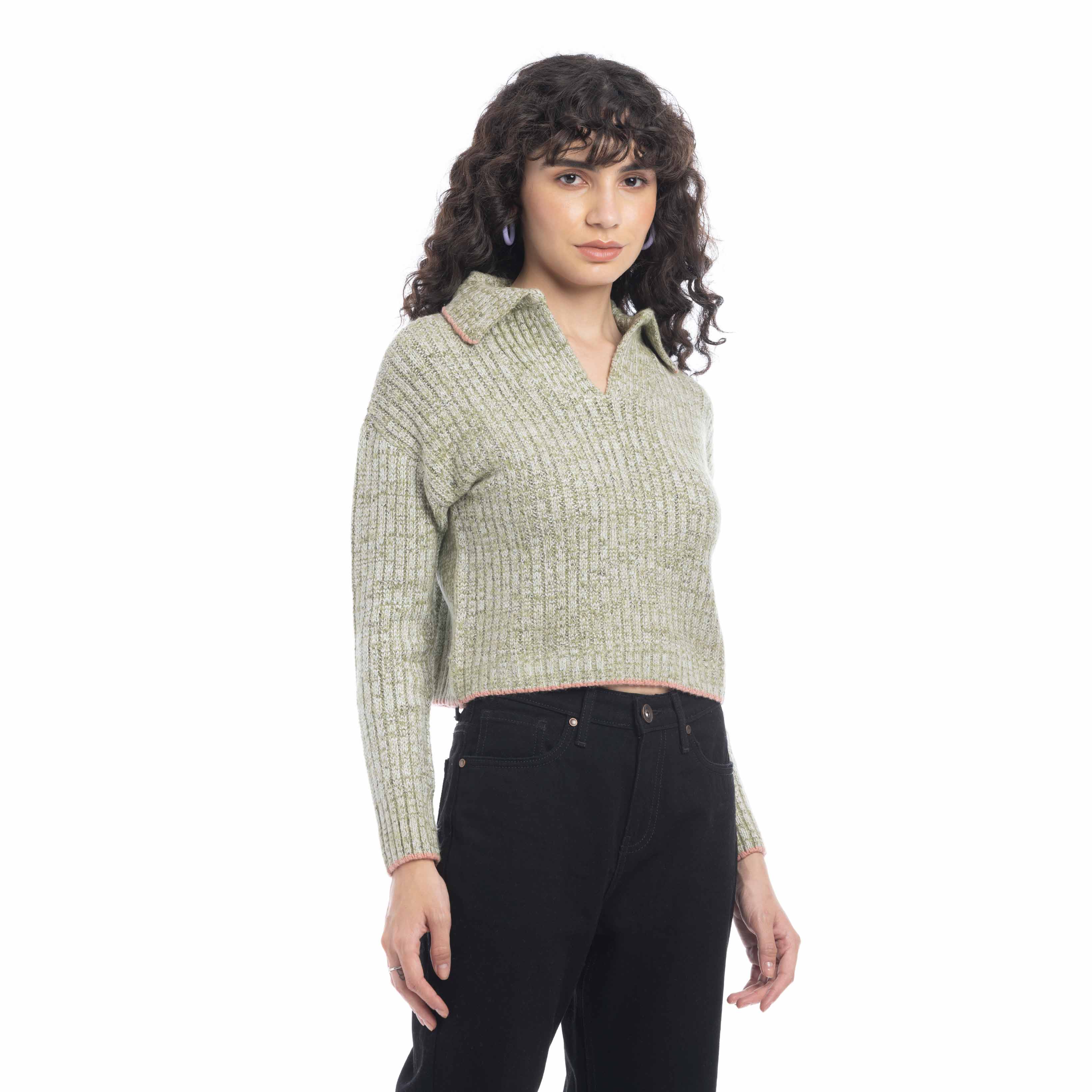 Hallie Contoured Knit Sweater - Myra USA