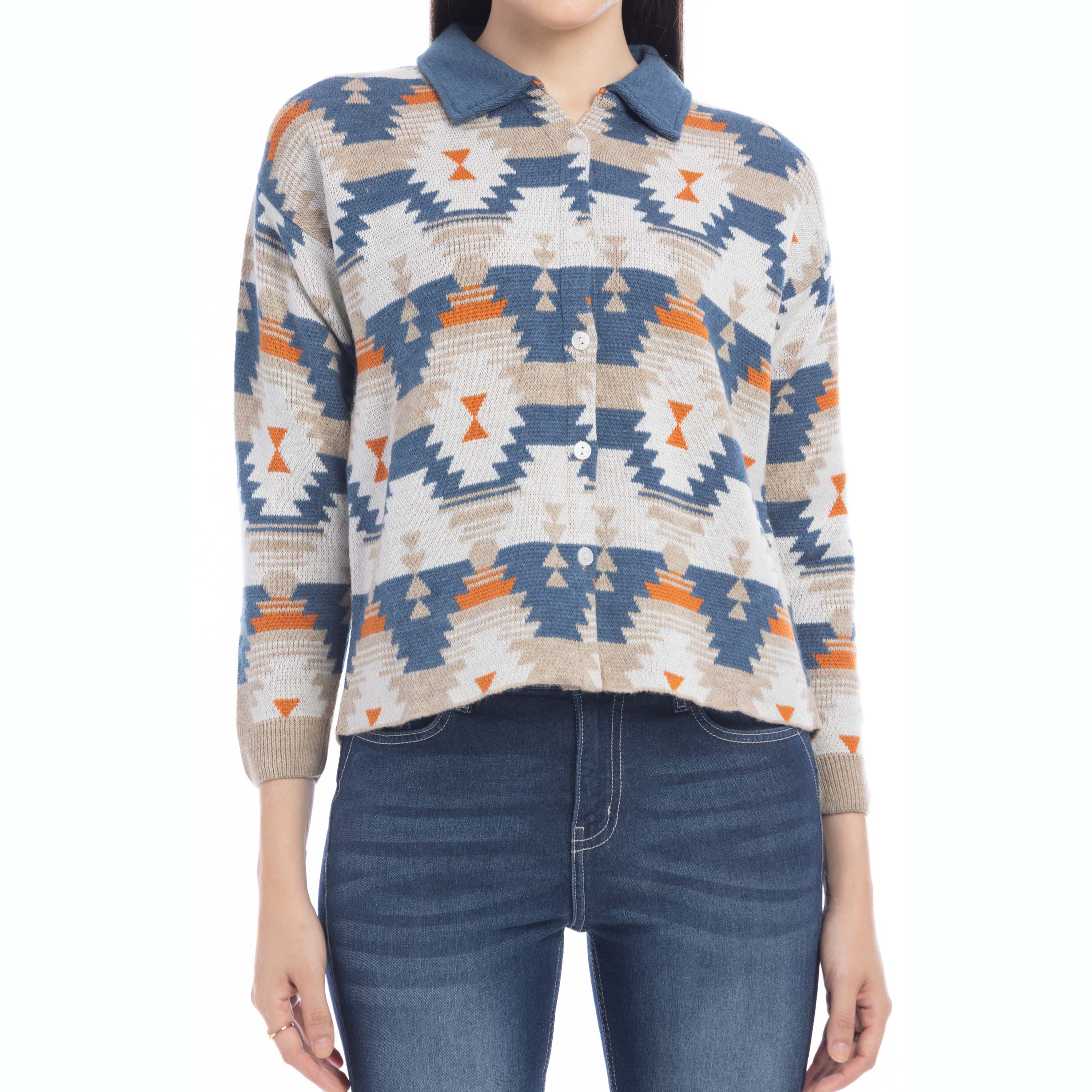 Remington Button Front Shacket Sweater - Myra USA