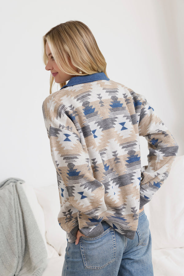 Raign Button Front Shacket Sweater - Myra USA
