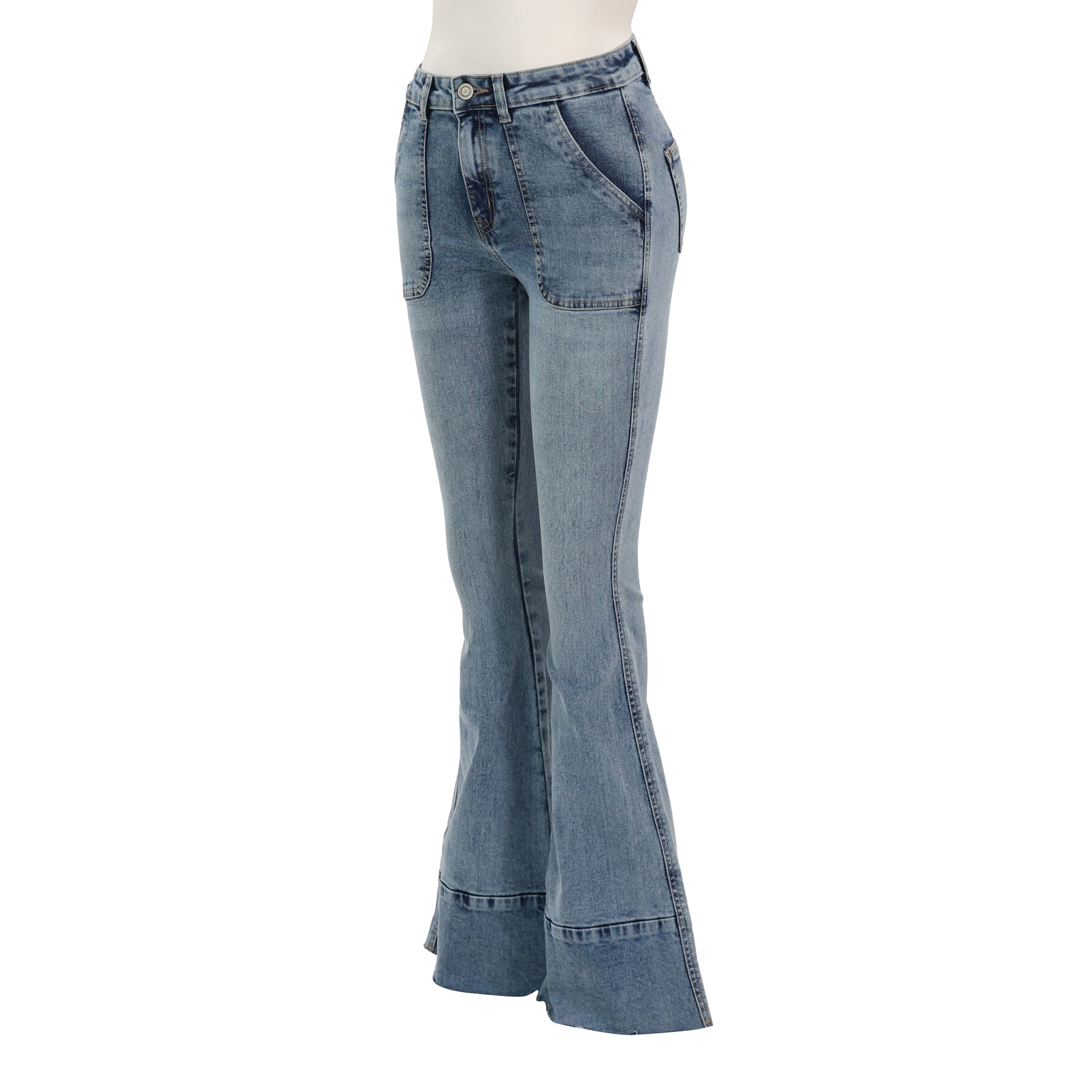 Raven Front Pocket Flared Jeans - Myra USA