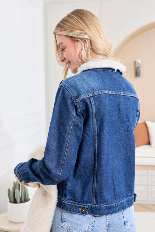 Addilyn Fleece Lined Denim Jacket - Myra USA