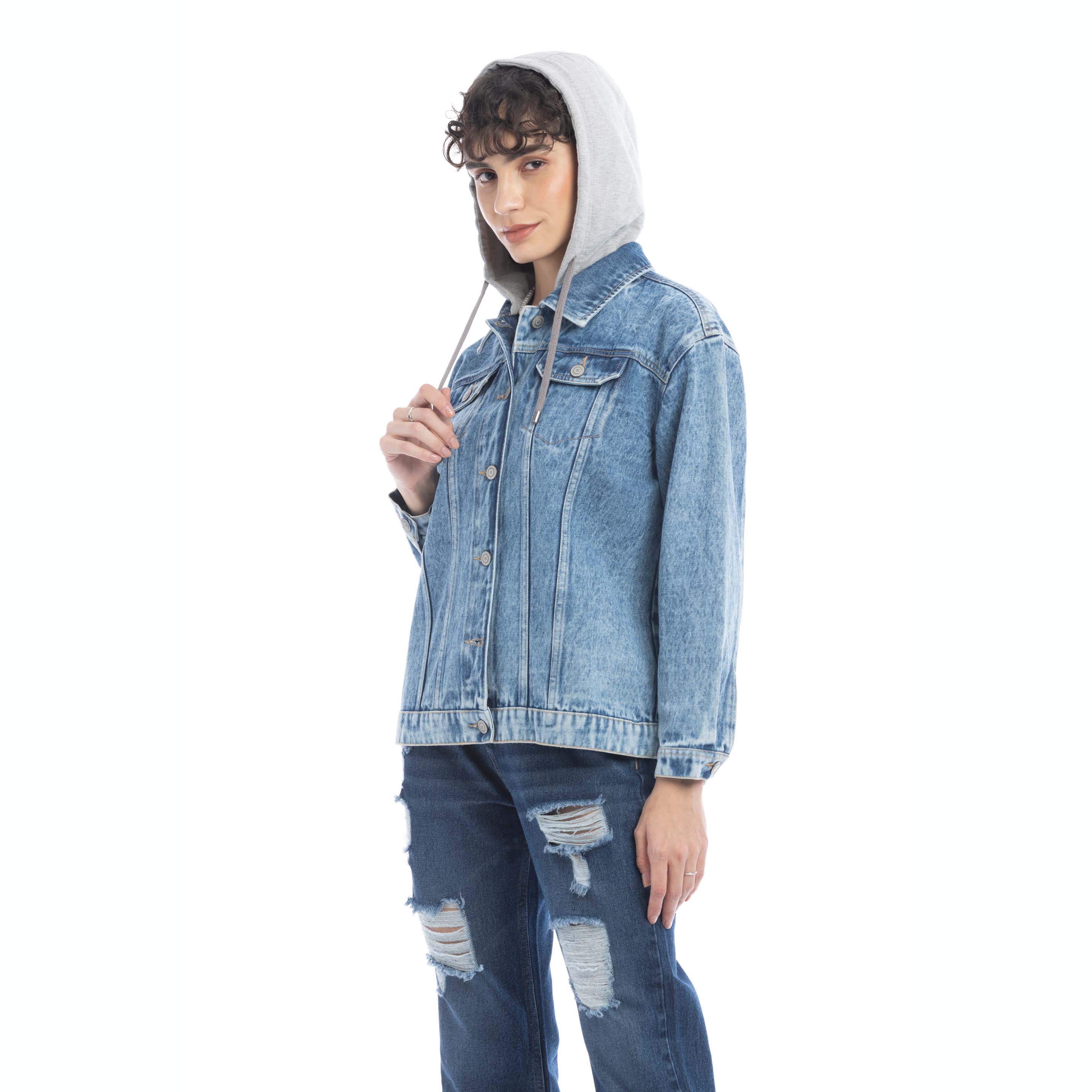 Kayleigh Hoodie Denim Jacket - Myra USA