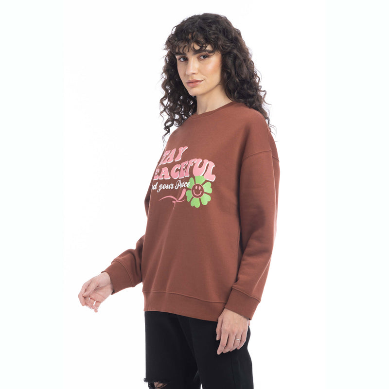 Stay Peaceful Oversized Sweatshirt