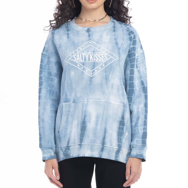 Salty Kisses Tie Died Oversized Sweatshirt