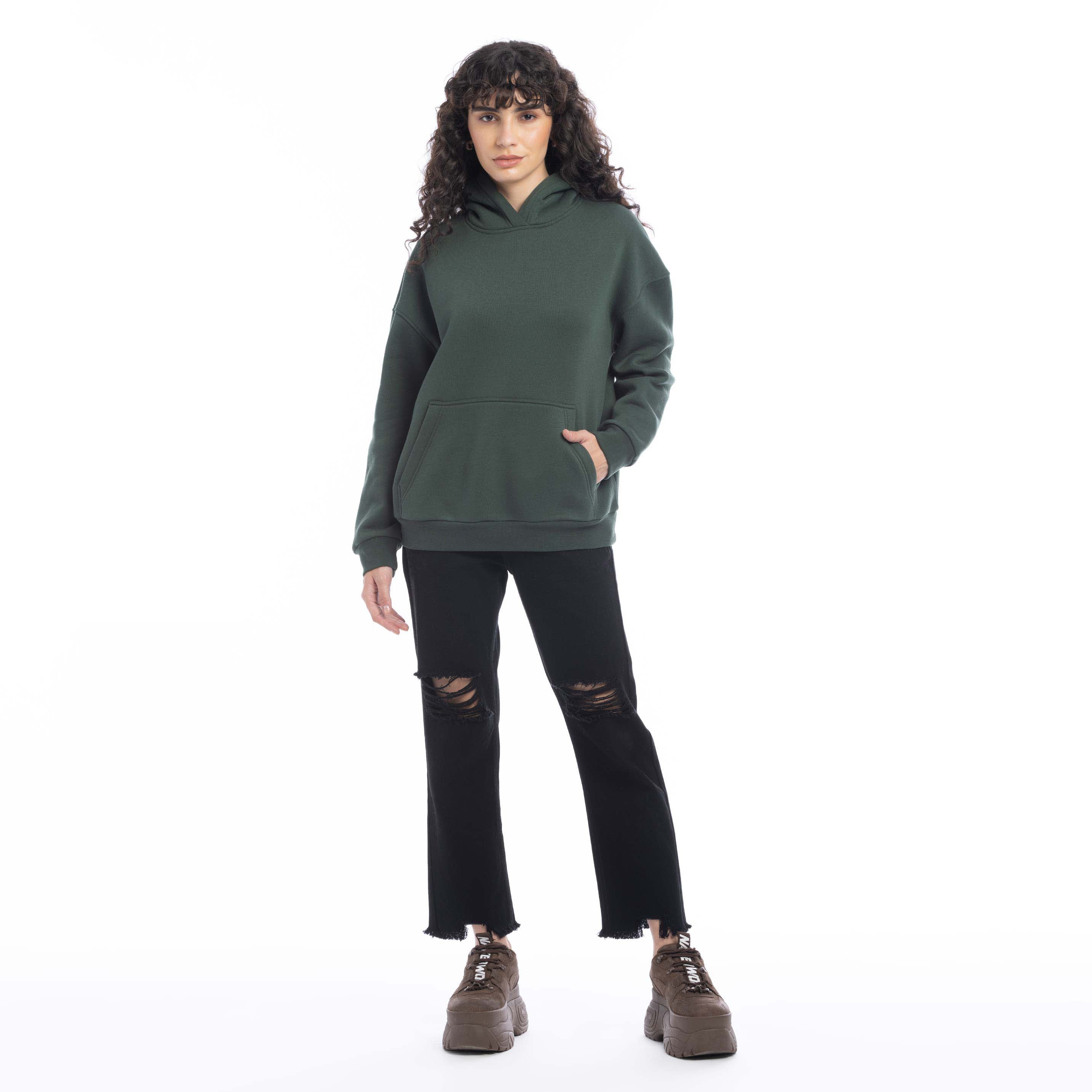 Carmen Hoodie in Forest Green - Myra USA