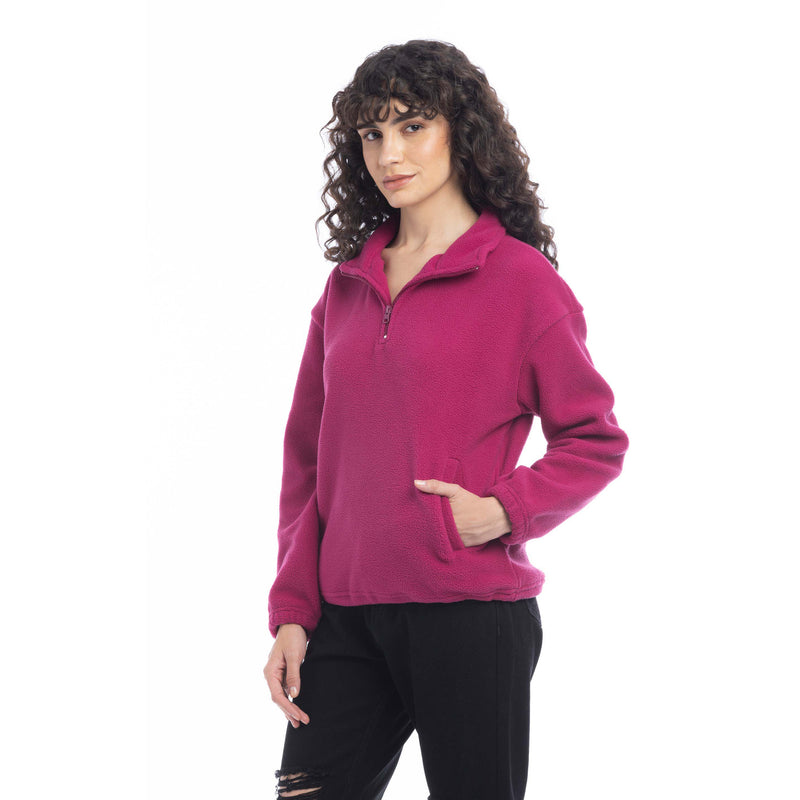 Maren High Collar Jacket in Magenta