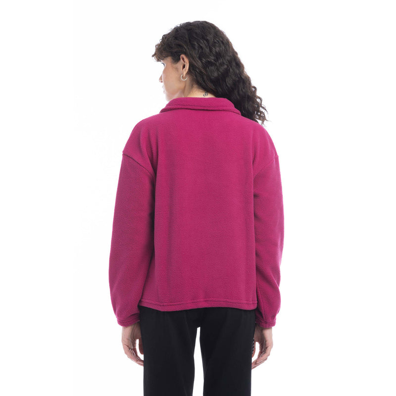 Maren High Collar Jacket in Magenta