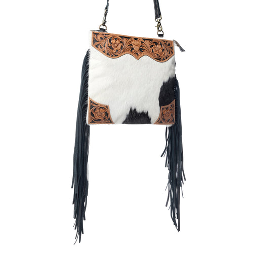 Tumbleweed Trail Fringed Hand-Tooled Bag - Myra USA