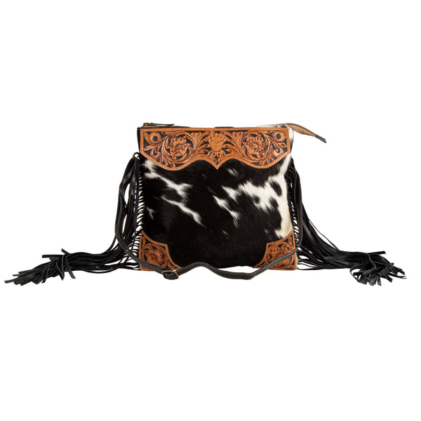 Tumbleweed Trail Fringed Hand-Tooled Bag