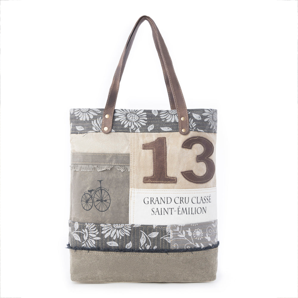 French Countryside Lucky 13 Patchwork Tote Bag - Myra USA