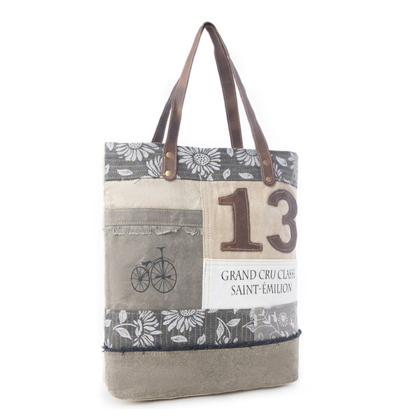 French Countryside Lucky 13 Patchwork Tote Bag - Myra USA