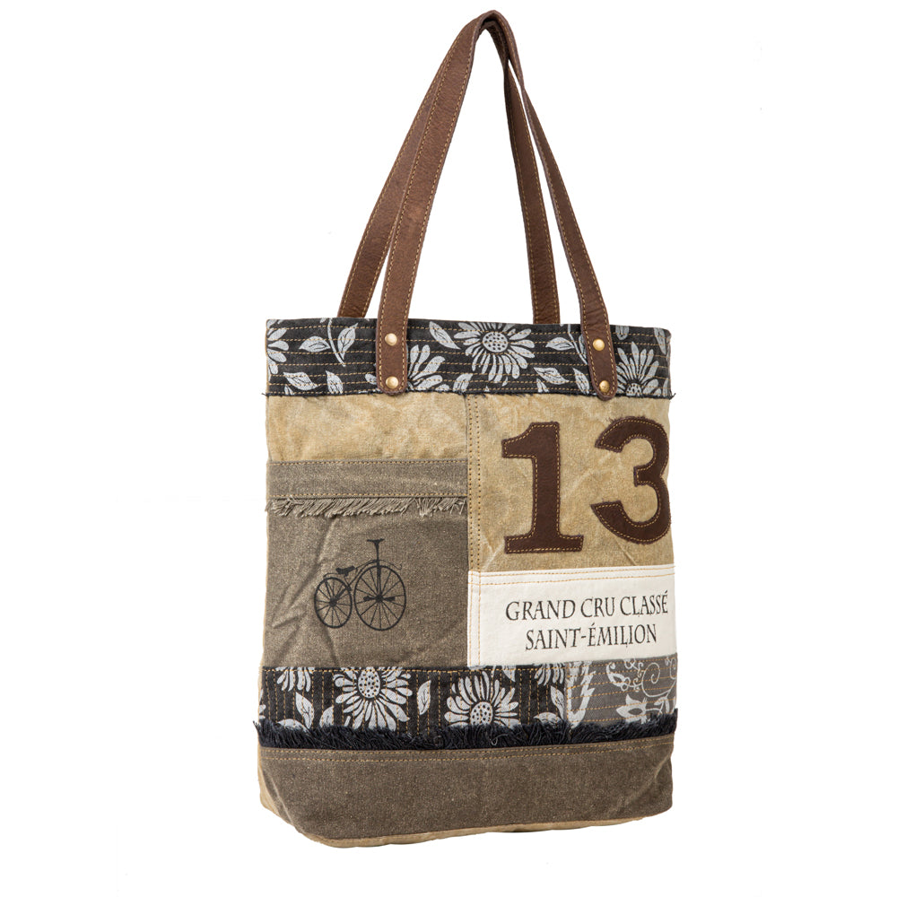 French Countryside Lucky 13 Patchwork Tote Bag - Myra USA