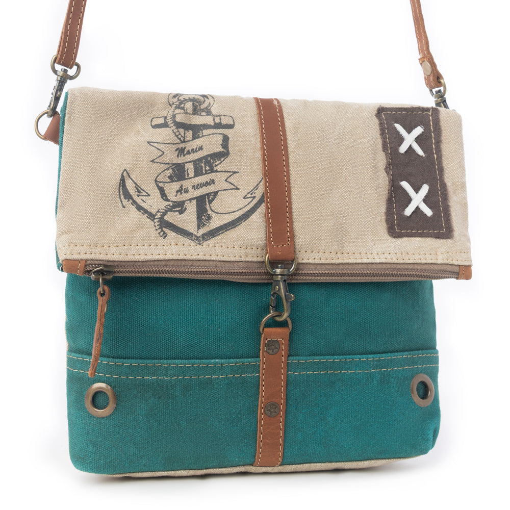 Burlander Patch Teal Small & Crossbody Bag - Myra USA