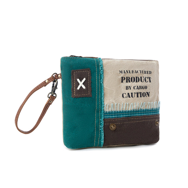 Burlander Patch Teal Pouch - Myra USA
