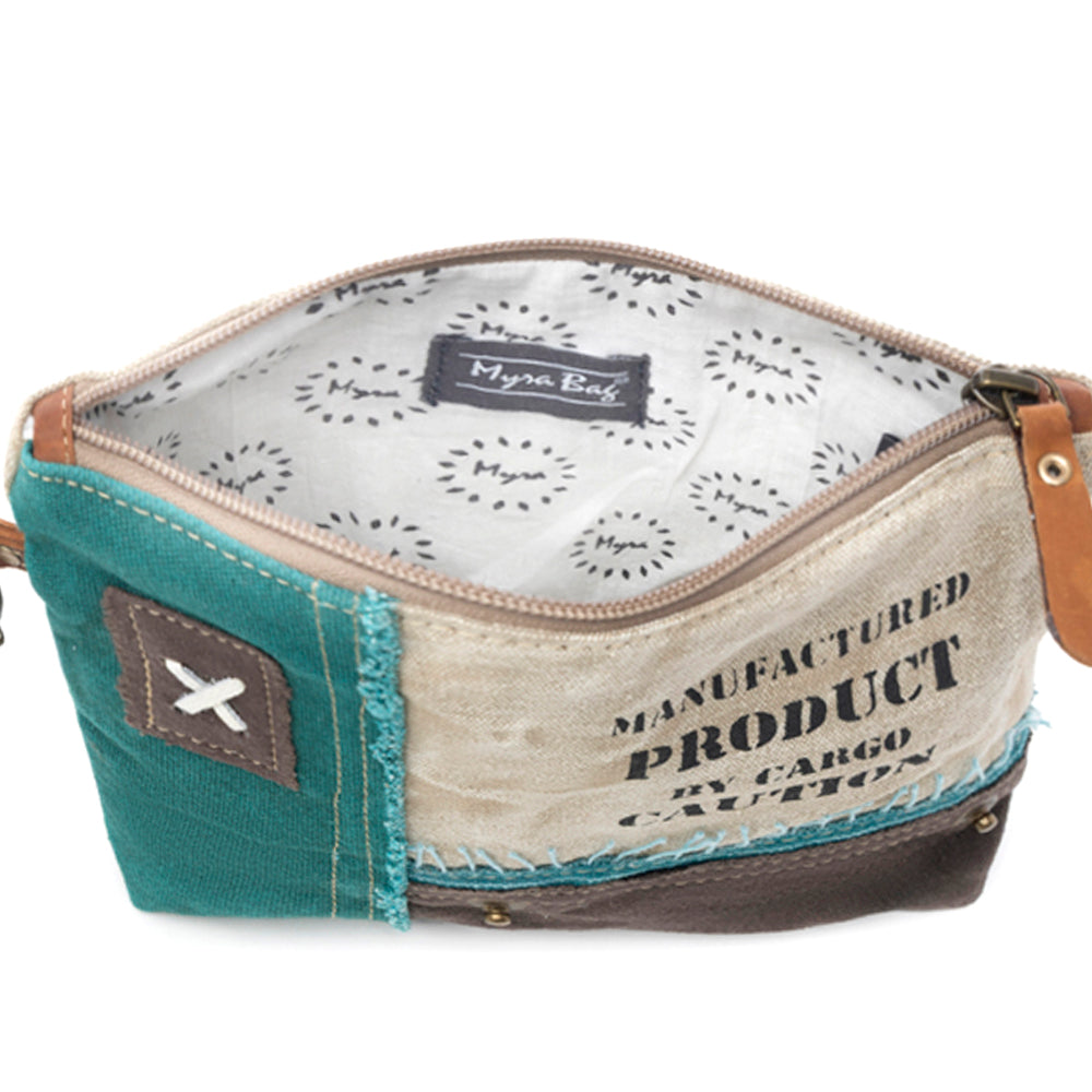 Burlander Patch Teal Pouch - Myra USA