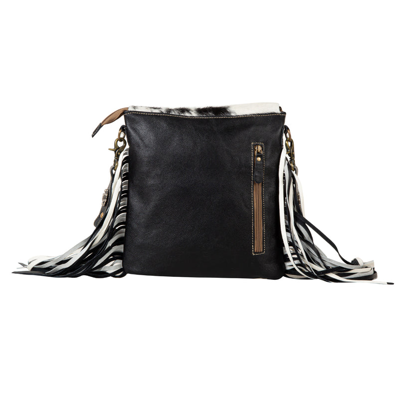 Stratford Trail Fringed Concealed-Carry Bag In Black & White