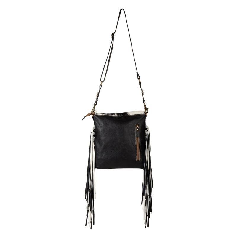 Stratford Trail Fringed Concealed-Carry Bag In Black & White