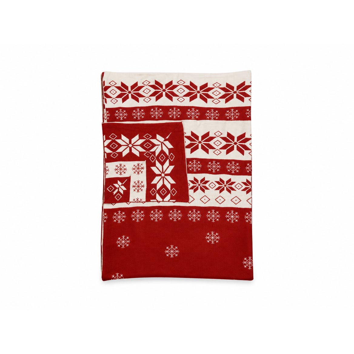 Snowflakes & Poinsettias Galore Throw - Myra USA