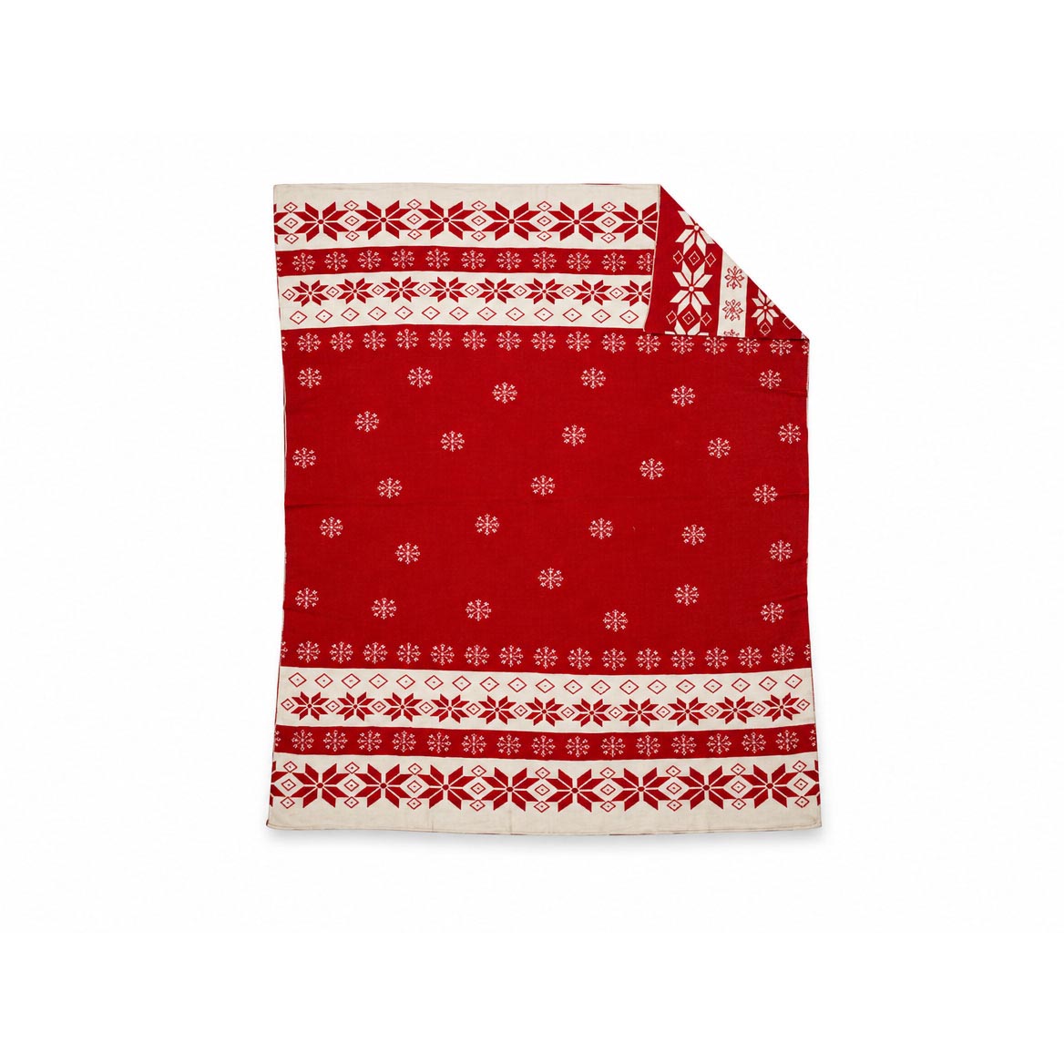 Snowflakes & Poinsettias Galore Throw - Myra USA
